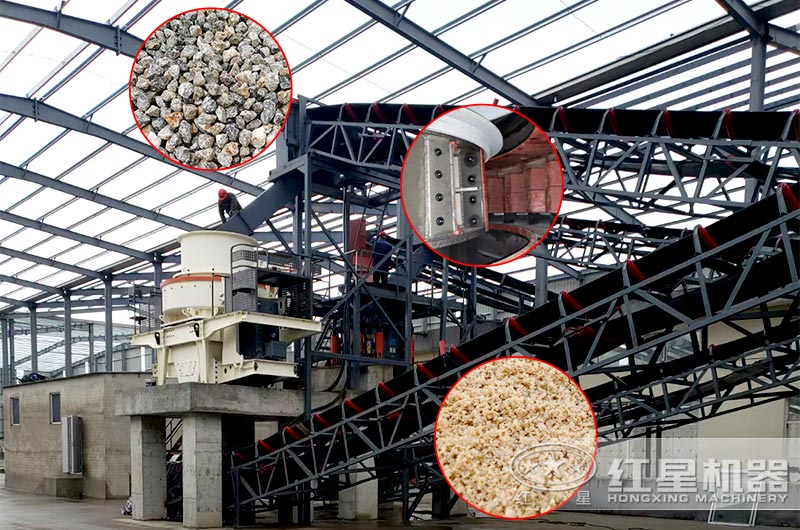 圓錐破和制砂機配合制砂現(xiàn)場 圓錐破和制砂機配合制砂現(xiàn)場